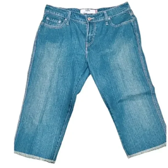 Levis 515 Capri Women's Pants Blue Jeans Stretch Cropped Denim Size 14 - Picture 2 of 11